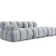 MICADONI Bellis Modul sofa, hjre, 4 sder - bl fljl og sort plastik