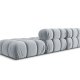 MICADONI Bellis Modul sofa, hjre, 4 sder - bl fljl og sort plastik