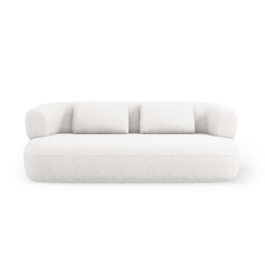 MICADONI Jenny sofa, 3 sder - beige chenille og sort plast