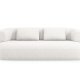 MICADONI Jenny sofa, 3 sder - beige chenille og sort plast