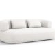 MICADONI Jenny sofa, 3 sder - beige chenille og sort plast