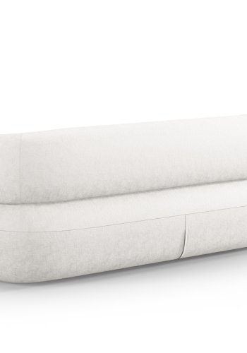 MICADONI Jenny sofa, 3 sder - beige chenille og sort plast