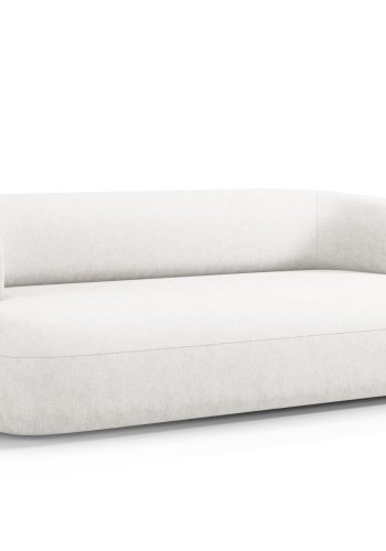 MICADONI Jenny sofa, 3 sder - beige chenille og sort plast