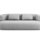 MICADONI Jenny sofa, 3 sder - slv chenille og sort plast
