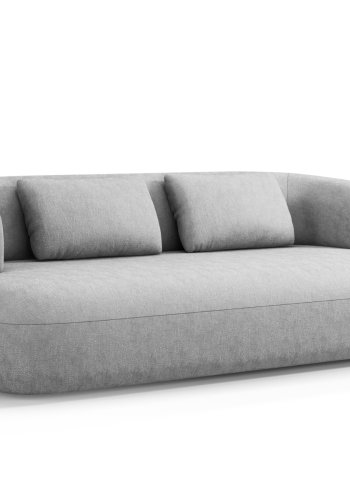 MICADONI Jenny sofa, 3 sder - slv chenille og sort plast
