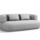 MICADONI Jenny sofa, 3 sder - slv chenille og sort plast