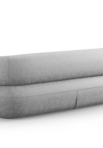 MICADONI Jenny sofa, 3 sder - slv chenille og sort plast
