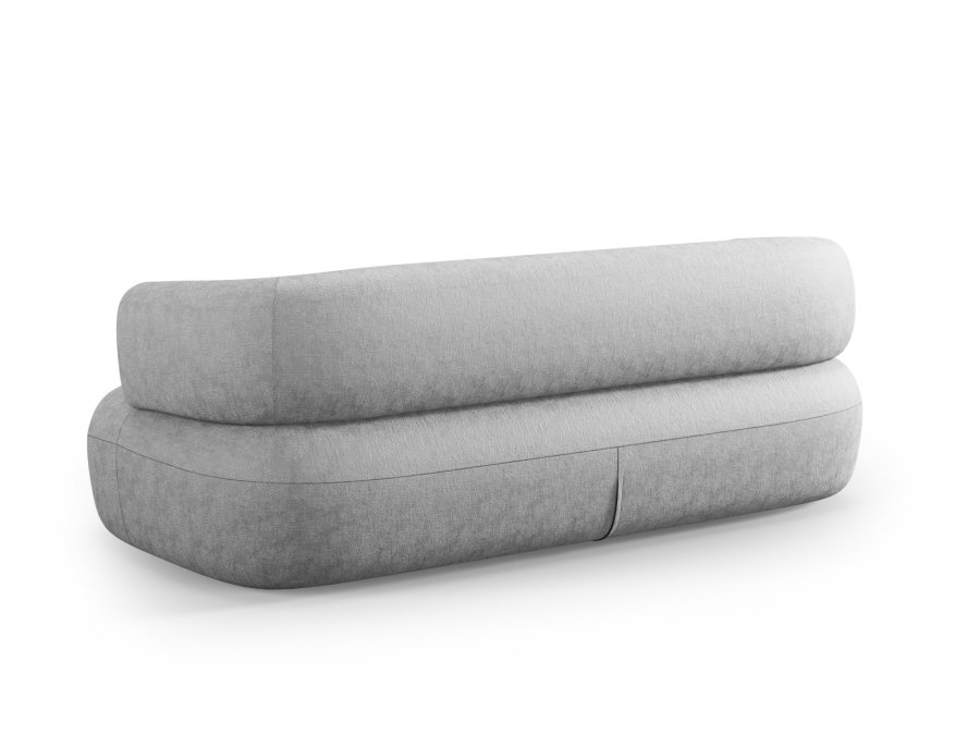 MICADONI Jenny sofa, 3 sder - slv chenille og sort plast