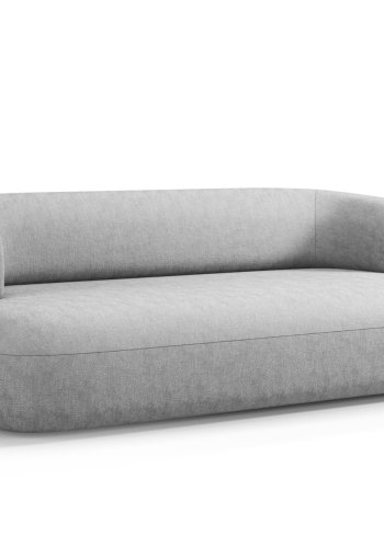 MICADONI Jenny sofa, 3 sder - slv chenille og sort plast