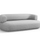 MICADONI Jenny sofa, 3 sder - slv chenille og sort plast