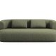 MICADONI Jenny sofa, 3 sder - grn chenille og sort plast