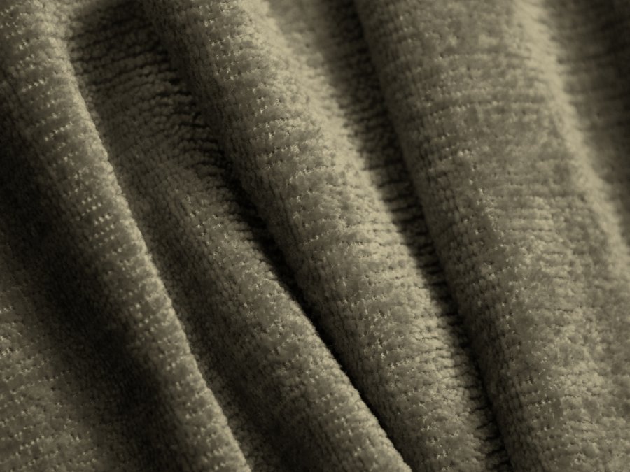 MICADONI Jenny sofa, 3 sder - grn chenille og sort plast