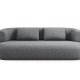 MICADONI Jenny sofa, 3 sder - antracitgr chenille og sort plast