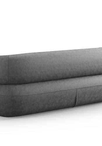 MICADONI Jenny sofa, 3 sder - antracitgr chenille og sort plast