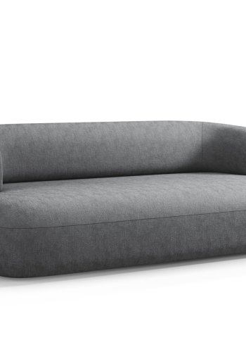 MICADONI Jenny sofa, 3 sder - antracitgr chenille og sort plast