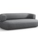 MICADONI Jenny sofa, 3 sder - antracitgr chenille og sort plast