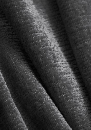 MICADONI Jenny sofa, 3 sder - antracitgr chenille og sort plast