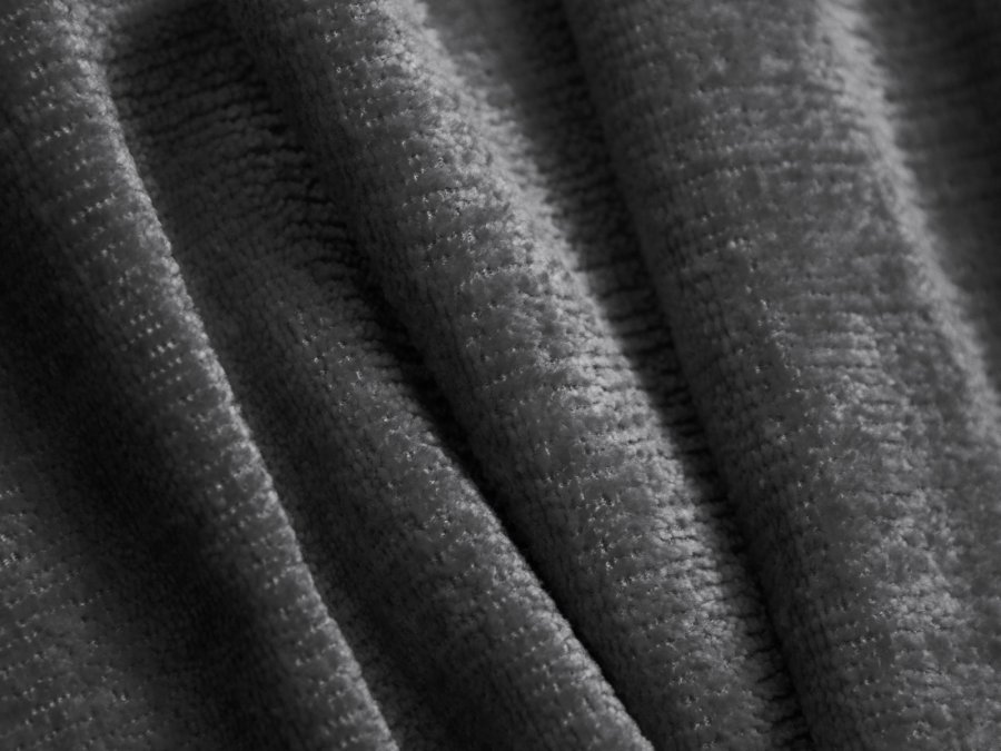 MICADONI Jenny sofa, 3 sder - antracitgr chenille og sort plast