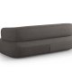MICADONI Jenny sofa, 3 sder - gr bouclé og sort plast