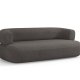 MICADONI Jenny sofa, 3 sder - gr bouclé og sort plast