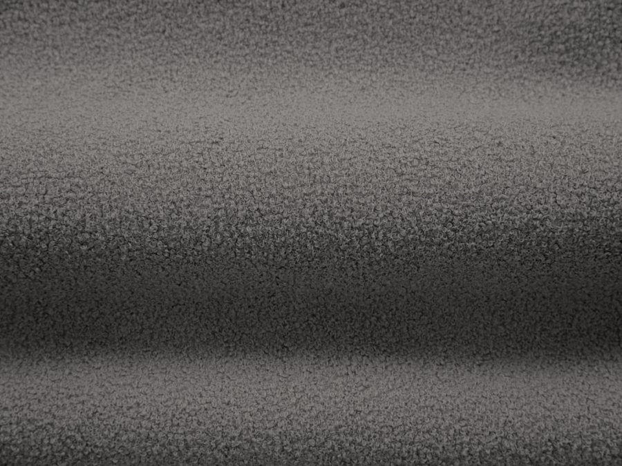 MICADONI Jenny sofa, 3 sder - gr bouclé og sort plast