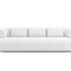MICADONI Jenny sofa, 4 sder - hvid bouclé og sort plast