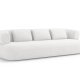 MICADONI Jenny sofa, 4 sder - hvid bouclé og sort plast