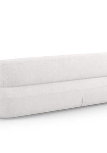 MICADONI Jenny sofa, 4 sder - hvid bouclé og sort plast