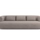 MICADONI Jenny sofa, 4 sder - brun bouclé og sort plast