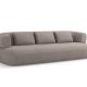 MICADONI Jenny sofa, 4 sder - brun bouclé og sort plast