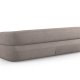 MICADONI Jenny sofa, 4 sder - brun bouclé og sort plast