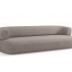 MICADONI Jenny sofa, 4 sder - brun bouclé og sort plast
