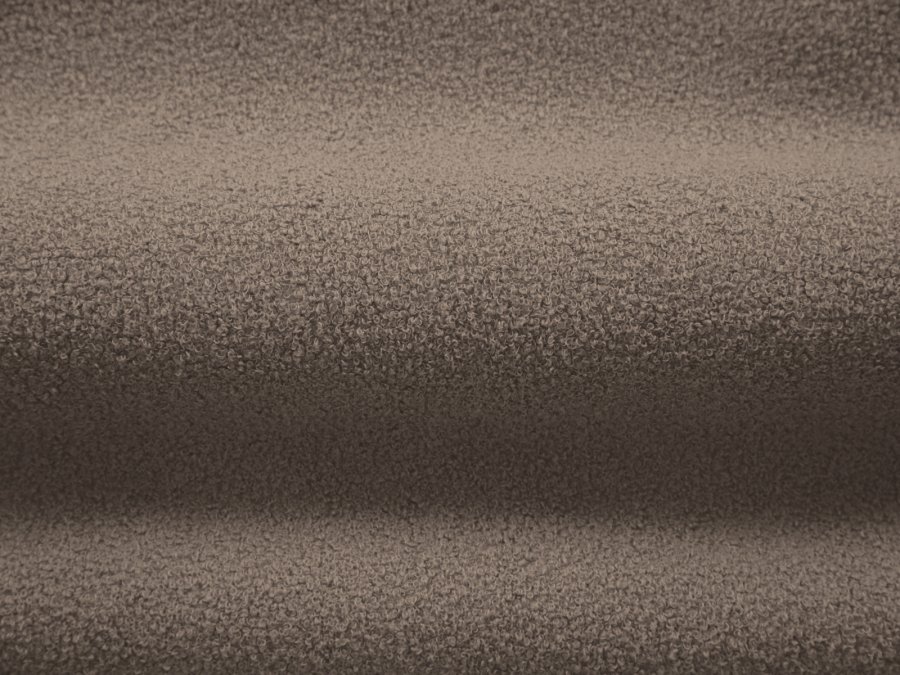 MICADONI Jenny sofa, 4 sder - brun bouclé og sort plast