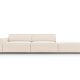 MICADONI Jodie sofa, hjre, 3 sder - beige fljl og sort plast