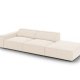 MICADONI Jodie sofa, hjre, 3 sder - beige fljl og sort plast