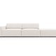 MICADONI Jodie sofa, hjre, 3 sder - beige stof og sort plast