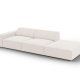 MICADONI Jodie sofa, hjre, 3 sder - beige stof og sort plast