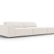 MICADONI Jodie sofa, hjre, 3 sder - beige stof og sort plast