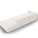 MICADONI Jodie sofa, hjre, 3 sder - beige stof og sort plast