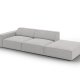 MICADONI Jodie sofa, hjre, 3 sder - gr stof og sort plast