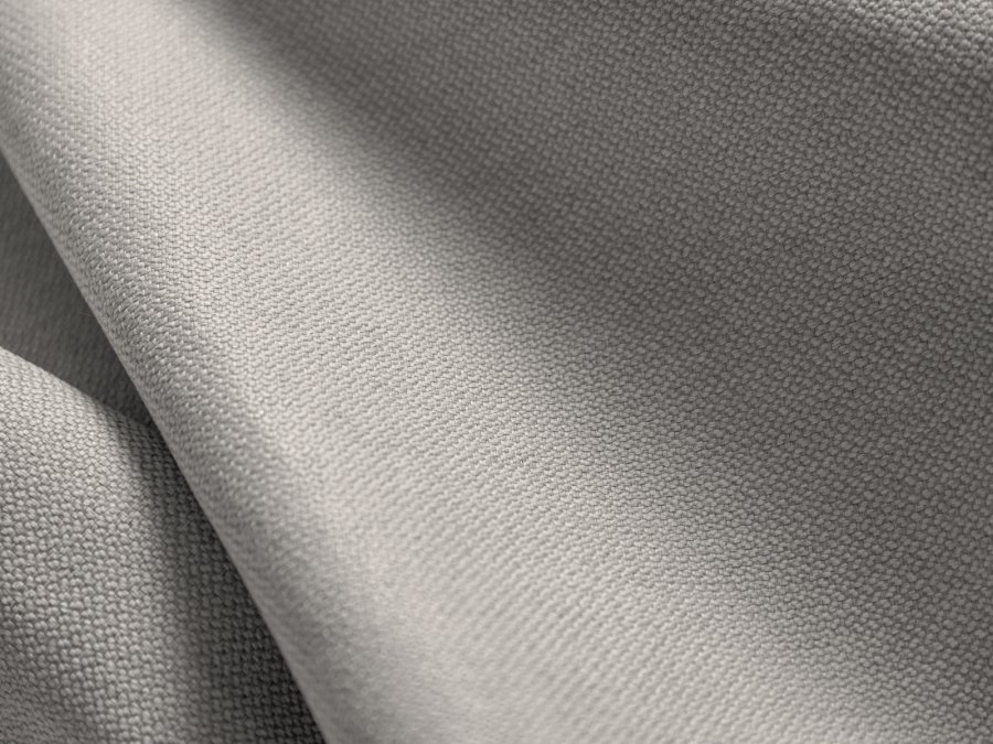 MICADONI Jodie sofa, hjre, 3 sder - gr stof og sort plast