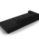 MICADONI Jodie sofa, hjre, 3 sder - sort stof og sort plast