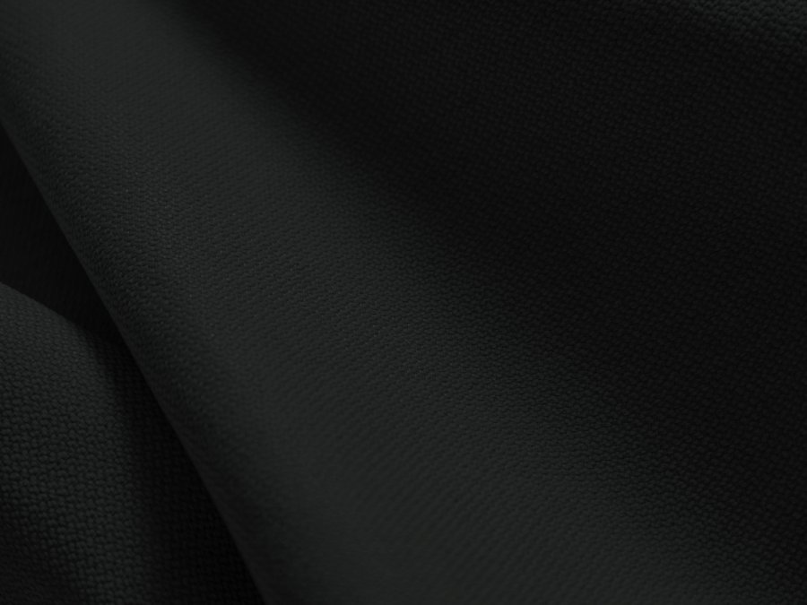 MICADONI Jodie sofa, hjre, 3 sder - sort stof og sort plast