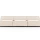 MICADONI Jodie sofa, 3 sder - beige fljl og sort plast