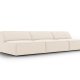 MICADONI Jodie sofa, 3 sder - beige fljl og sort plast