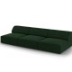 MICADONI Jodie sofa, 3 sder - grn fljl og sort plast