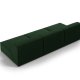 MICADONI Jodie sofa, 3 sder - grn fljl og sort plast
