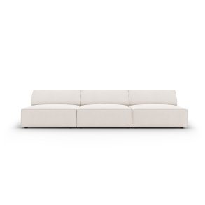 MICADONI Jodie sofa, 3 sder - beige stof og sort plast