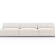 MICADONI Jodie sofa, 3 sder - beige stof og sort plast