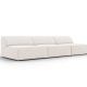 MICADONI Jodie sofa, 3 sder - beige stof og sort plast